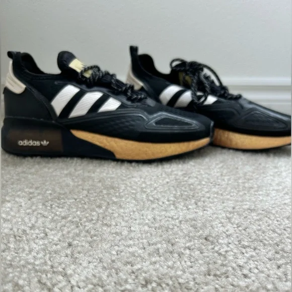 Adidas Originals ZX 2K Boost in black and gold. Only worn twice. No box. Men’s 8 - Picture 1 of 4